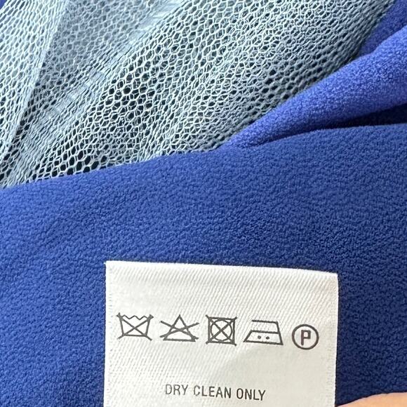 Free People Forget Me Not Blue Chiffon Maxi Dress Sleeveless NWT Size 4 - Picture 10 of 11